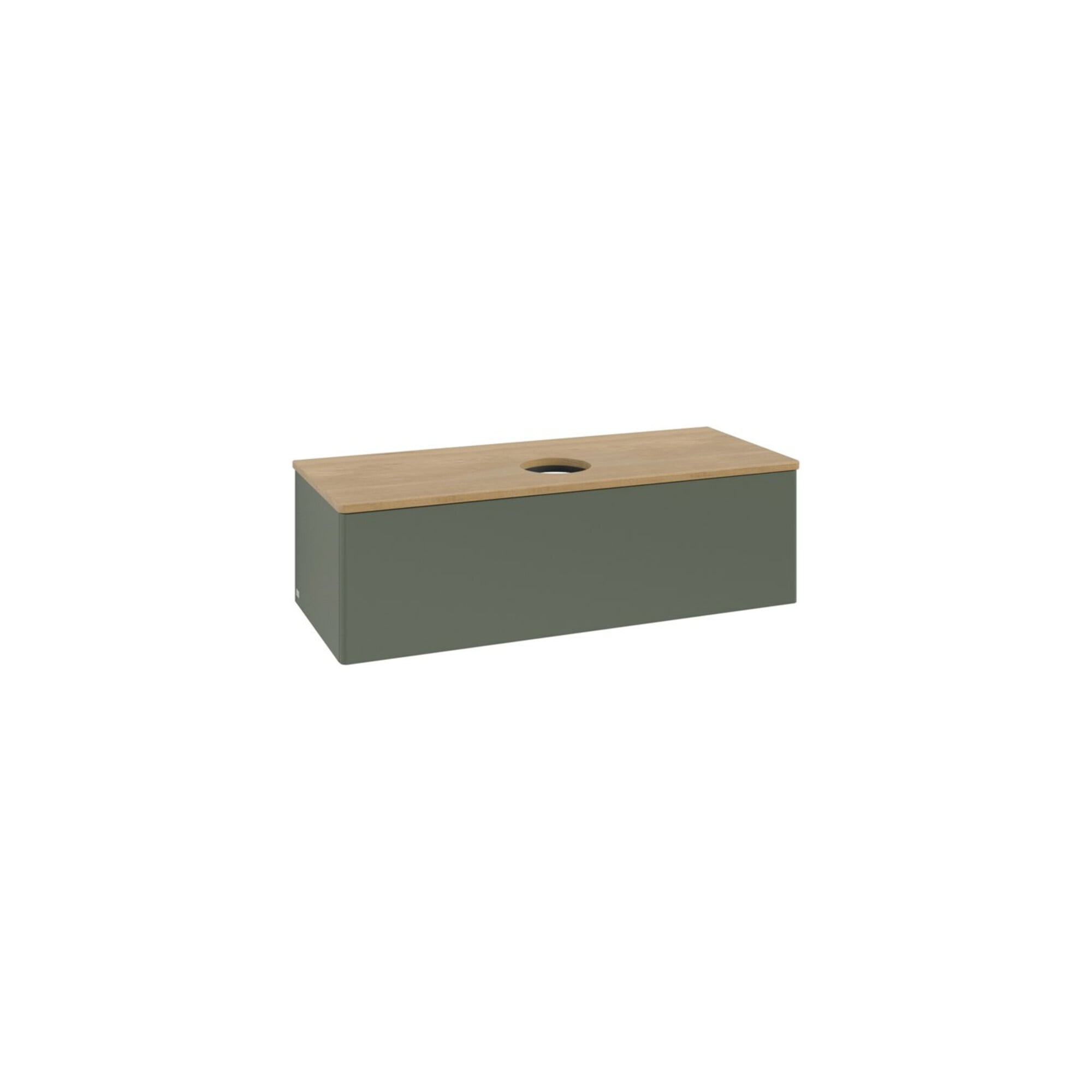 V&B Waschtischunterschrank ohne Frontstruktur, mit Beleuchtung Antao 120x36x50cm, WBP hon. Oa, lea gre. m Lac ; Villeroy & Boch