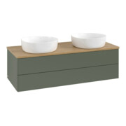 V&B Waschtischunterschrank ohne Frontstruktur, mit Beleuchtung Antao 120x36x50cm, WBP hon. Oa, lea gre. m Lac-4