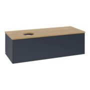 V&B Waschtischunterschrank ohne Frontstruktur, mit Beleuchtung Antao 120x36x50cm, WBP hon. Oa, md bl. m Lac