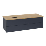V&B Waschtischunterschrank ohne Frontstruktur, mit Beleuchtung Antao 120x36x50cm, WBP hon. Oa, md bl. m Lac