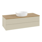 V&B Waschtischunterschrank ohne Frontstruktur, mit Beleuchtung Antao 120x36x50cm, WBP hon. Oa, si Gr m Lac