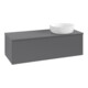 V&B Waschtischunterschrank ohne Frontstruktur, mit Beleuchtung Antao 120x36x50cm, WBP Lac, Anthrac. m Lac-1