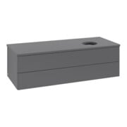 V&B Waschtischunterschrank ohne Frontstruktur, mit Beleuchtung Antao 120x36x50cm, WBP Lac, Anthrac. m Lac-4