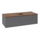 V&B Waschtischunterschrank ohne Frontstruktur, mit Beleuchtung Antao 120x36x50cm, WBP w. wal, Anthrac. m Lac-1