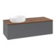 V&B Waschtischunterschrank ohne Frontstruktur, mit Beleuchtung Antao 120x36x50cm, WBP w. wal, Anthrac. m Lac-3
