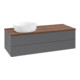 V&B Waschtischunterschrank ohne Frontstruktur, mit Beleuchtung Antao 120x36x50cm, WBP w. wal, Anthrac. m Lac-1