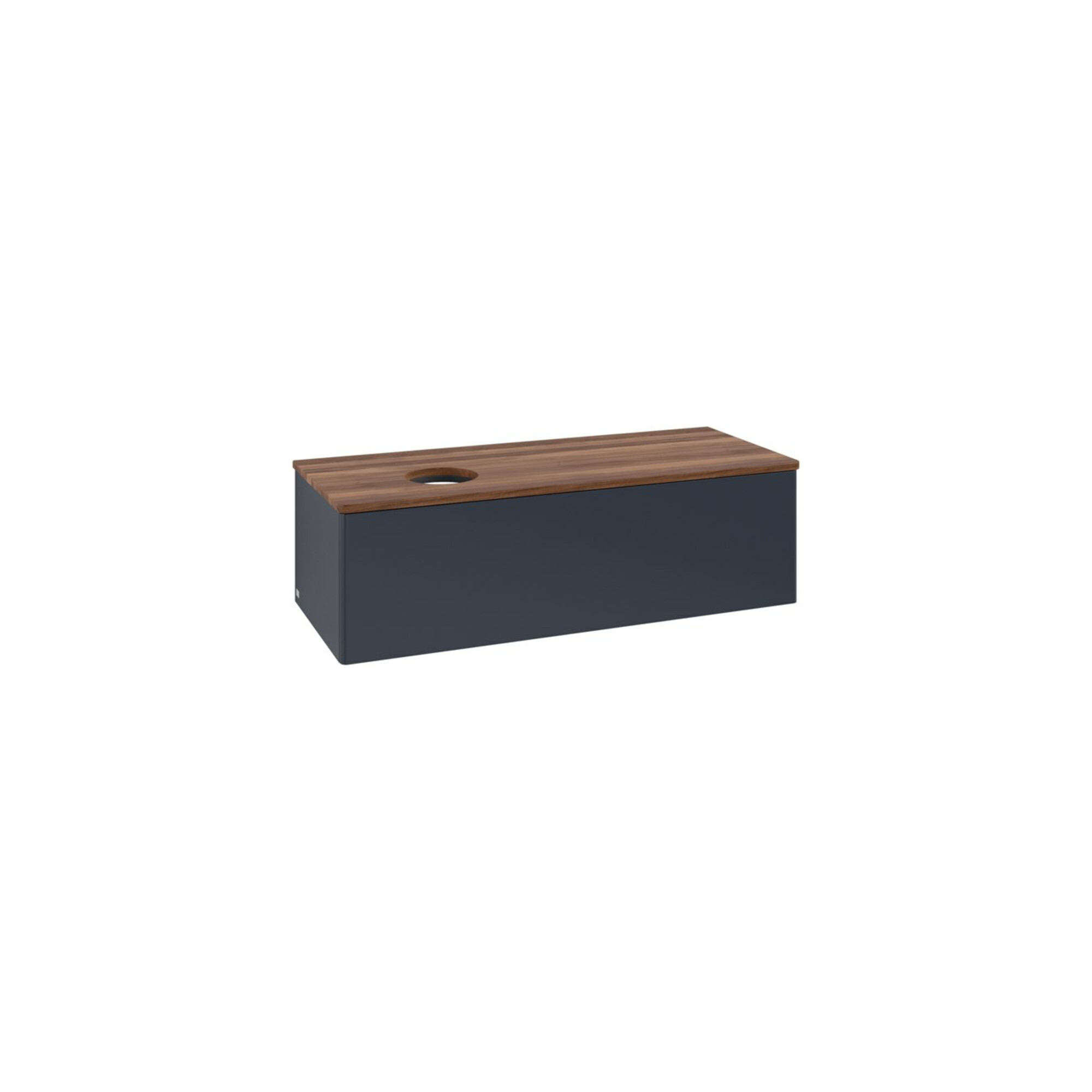 V&B Waschtischunterschrank ohne Frontstruktur, mit Beleuchtung Antao 120x36x50cm, WBP w. wal, md bl. m Lac ; Villeroy & Boch