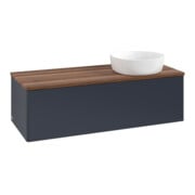 V&B Waschtischunterschrank ohne Frontstruktur, mit Beleuchtung Antao 120x36x50cm, WBP w. wal, md bl. m Lac
