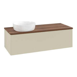 V&B Waschtischunterschrank ohne Frontstruktur, mit Beleuchtung Antao 120x36x50cm, WBP w. wal, si Gr m Lac