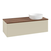 V&B Waschtischunterschrank ohne Frontstruktur, mit Beleuchtung Antao 120x36x50cm, WBP w. wal, si Gr m Lac
