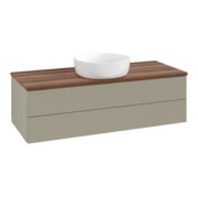 V&B Waschtischunterschrank ohne Frontstruktur, mit Beleuchtung Antao 120x36x50cm, WBP w. wal, st. Gr m Lac