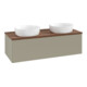 V&B Waschtischunterschrank ohne Frontstruktur, mit Beleuchtung Antao 120x36x50cm, WBP w. wal, st. Gr m Lac-1
