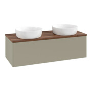 V&B Waschtischunterschrank ohne Frontstruktur, mit Beleuchtung Antao 120x36x50cm, WBP w. wal, st. Gr m Lac
