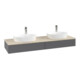V&B Waschtischunterschrank ohne Frontstruktur, mit Beleuchtung Antao 160x50cm, HL, WBP botti., Anthrac. m Lac-1