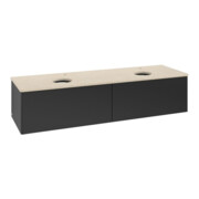 V&B Waschtischunterschrank ohne Frontstruktur, mit Beleuchtung Antao 160x50cm, HL, WBP botti., bla m Lac