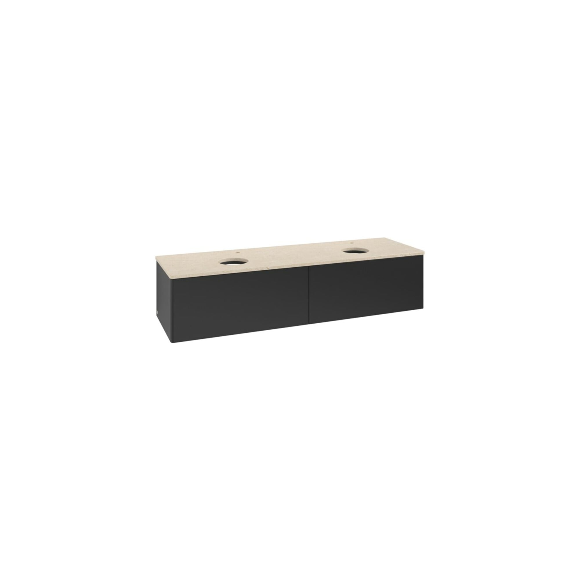 V&B Waschtischunterschrank ohne Frontstruktur, mit Beleuchtung Antao 160x50cm, HL, WBP botti., bla m Lac ; Villeroy & Boch