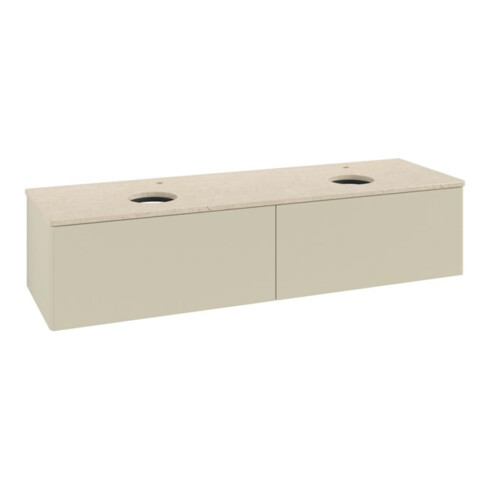 V&B Waschtischunterschrank ohne Frontstruktur, mit Beleuchtung Antao 160x50cm, HL, WBP botti., si Gr m Lac