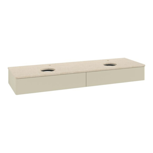 V&B Waschtischunterschrank ohne Frontstruktur, mit Beleuchtung Antao 160x50cm, HL, WBP botti., si Gr m Lac
