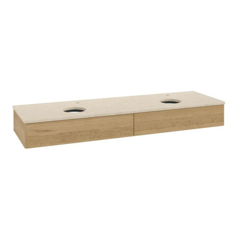 V&B Waschtischunterschrank ohne Frontstruktur, mit Beleuchtung Antao 160x50cm, HL, WBP-farbe botti., hon. Oa