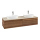 V&B Waschtischunterschrank ohne Frontstruktur, mit Beleuchtung Antao 160x50cm, HL, WBP-farbe botti., w. wal-1