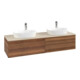 V&B Waschtischunterschrank ohne Frontstruktur, mit Beleuchtung Antao 160x50cm, HL, WBP-farbe botti., w. wal-4