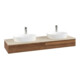 V&B Waschtischunterschrank ohne Frontstruktur, mit Beleuchtung Antao 160x50cm, HL, WBP-farbe botti., w. wal-3