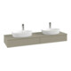 V&B Waschtischunterschrank ohne Frontstruktur, mit Beleuchtung Antao 160x50cm, HL, WBP-farbe Lac, bla m Lac-1