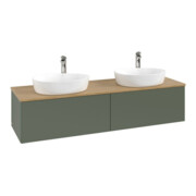 V&B Waschtischunterschrank ohne Frontstruktur, mit Beleuchtung Antao 160x50cm, HL, WBP hon. Oa, le gre. m Lac