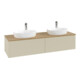 V&B Waschtischunterschrank ohne Frontstruktur, mit Beleuchtung Antao 160x50cm, HL, WBP hon. Oa, si Gr m Lac-1