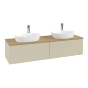 V&B Waschtischunterschrank ohne Frontstruktur, mit Beleuchtung Antao 160x50cm, HL, WBP hon. Oa, si Gr m Lac