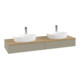 V&B Waschtischunterschrank ohne Frontstruktur, mit Beleuchtung Antao 160x50cm, HL, WBP hon. Oa, st. Gr m Lac-3