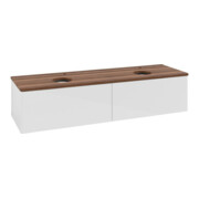 V&B Waschtischunterschrank ohne Frontstruktur, mit Beleuchtung Antao 160x50cm, HL, WBP w. wal, glo wh. Lac