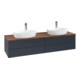 V&B Waschtischunterschrank ohne Frontstruktur, mit Beleuchtung Antao 160x50cm, HL, WBP w. wal, md bl. m Lac-1