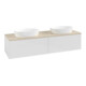V&B Waschtischunterschrank ohne Frontstruktur, mit Beleuchtung Antao 160x50cm, WBP-farbe botti., glo wh. Lac-1