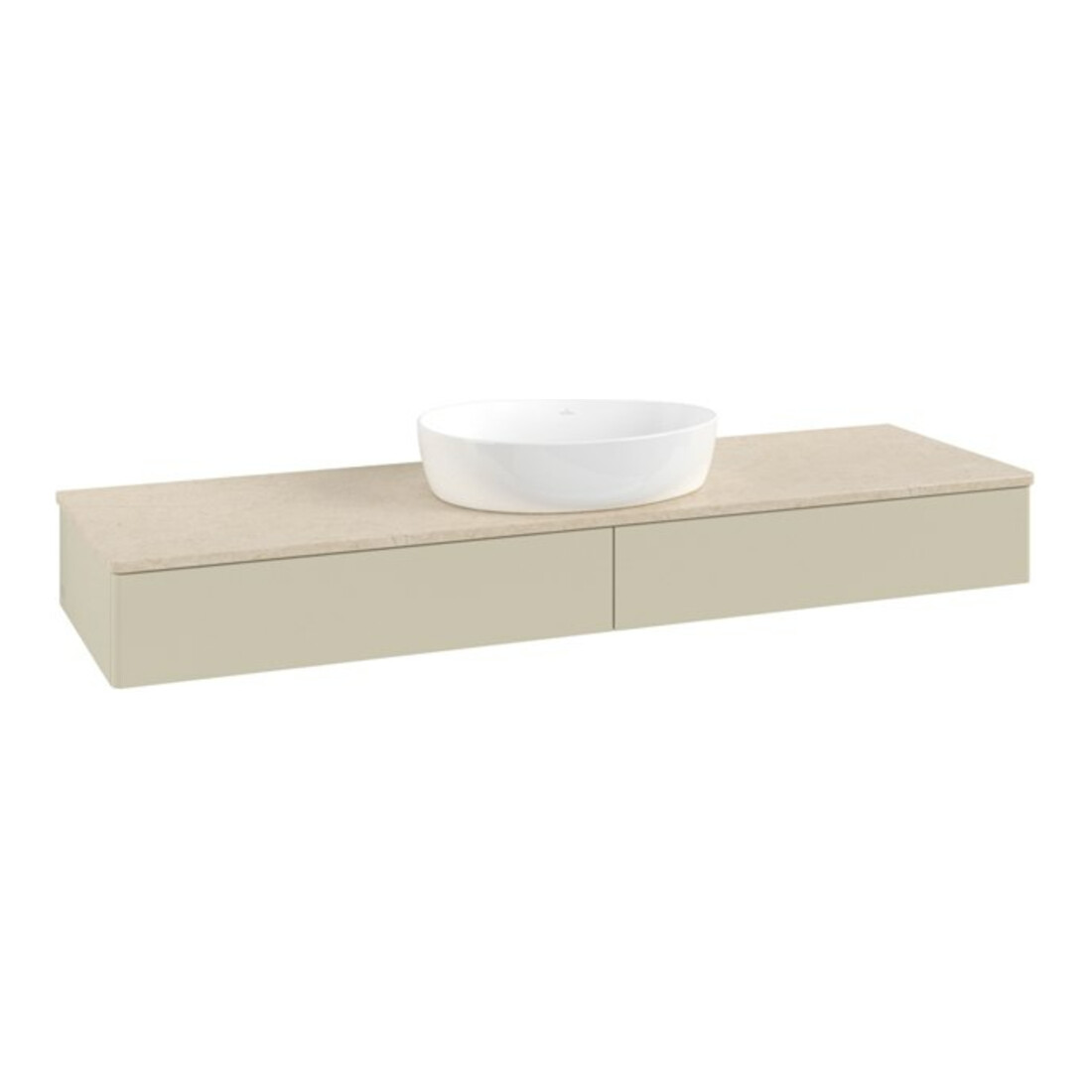 V&B Waschtischunterschrank ohne Frontstruktur, mit Beleuchtung Antao 160x50cm, WBP-farbe botti., si Gr m Lac