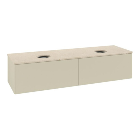V&B Waschtischunterschrank ohne Frontstruktur, mit Beleuchtung Antao 160x50cm, WBP-farbe botti., si Gr m Lac