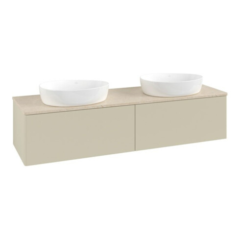 V&B Waschtischunterschrank ohne Frontstruktur, mit Beleuchtung Antao 160x50cm, WBP-farbe botti., si Gr m Lac