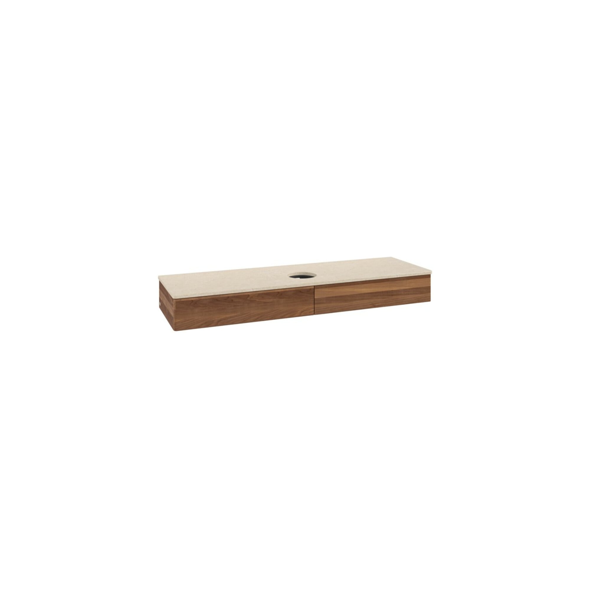 V&B Waschtischunterschrank ohne Frontstruktur, mit Beleuchtung Antao 160x50cm, WBP-farbe botti., warm walnut ; Villeroy & Boch