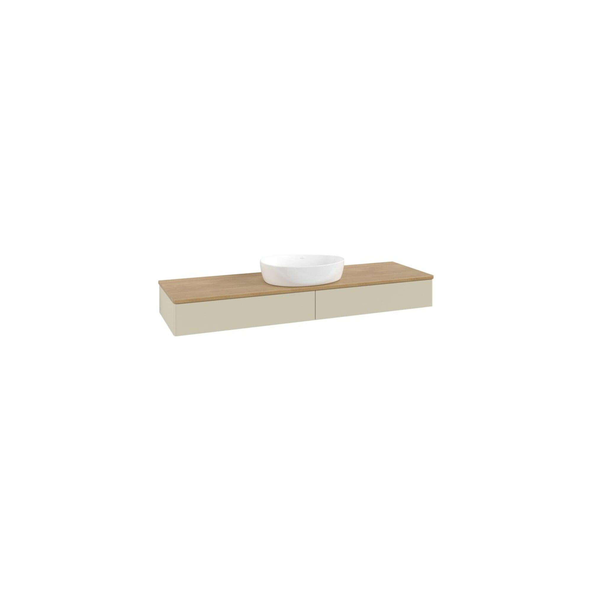 V&B Waschtischunterschrank ohne Frontstruktur, mit Beleuchtung Antao 160x50cm, WBP-farbe hon. Oa, si Gr m Lac ; Villeroy & Boch