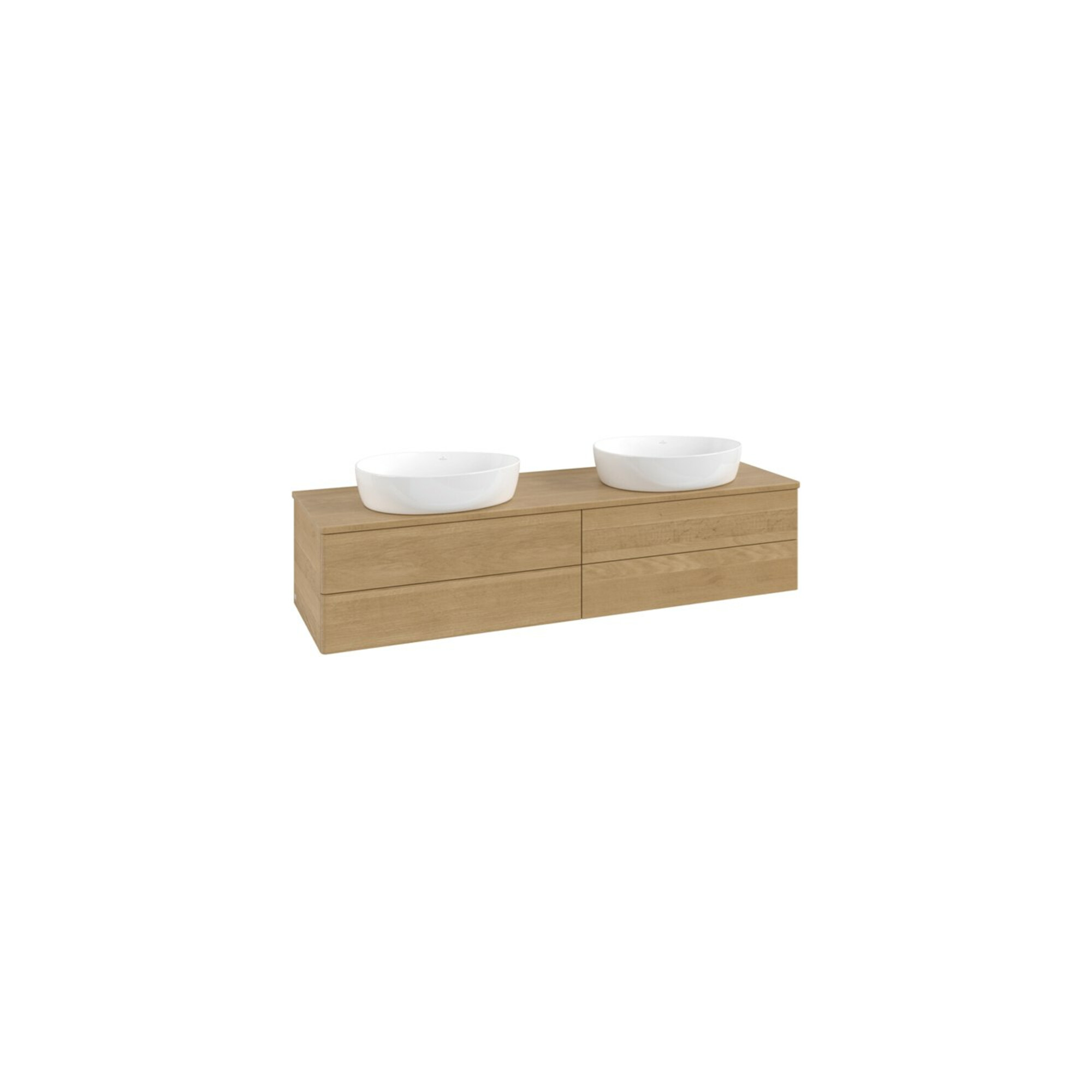 V&B Waschtischunterschrank ohne Frontstruktur, mit Beleuchtung Antao 160x50cm, WBP-farbe honey oak, honey oak ; Villeroy & Boch