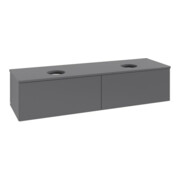 V&B Waschtischunterschrank ohne Frontstruktur, mit Beleuchtung Antao 160x50cm, WBP-farbe Lac, Anthrac. m Lac