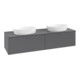 V&B Waschtischunterschrank ohne Frontstruktur, mit Beleuchtung Antao 160x50cm, WBP-farbe Lac, Anthrac. m Lac-3