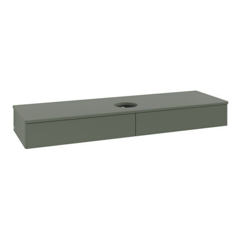 V&B Waschtischunterschrank ohne Frontstruktur, mit Beleuchtung Antao 160x50cm, WBP-farbe Lac, lea gre. m Lac