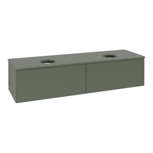 V&B Waschtischunterschrank ohne Frontstruktur, mit Beleuchtung Antao 160x50cm, WBP-farbe Lac, lea gre. m Lac