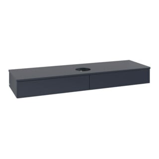 V&B Waschtischunterschrank ohne Frontstruktur, mit Beleuchtung Antao 160x50cm, WBP-farbe Lac, md bl. m Lac