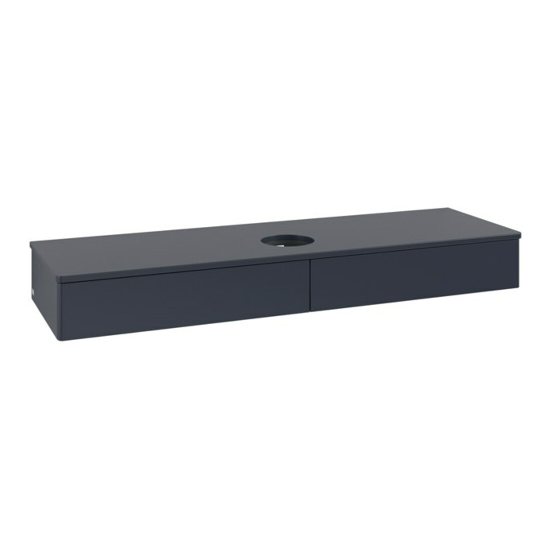 V&B Waschtischunterschrank ohne Frontstruktur, mit Beleuchtung Antao 160x50cm, WBP-farbe Lac, md bl. m Lac