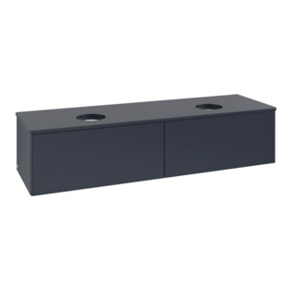 V&B Waschtischunterschrank ohne Frontstruktur, mit Beleuchtung Antao 160x50cm, WBP-farbe Lac, md bl. m Lac