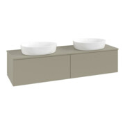 V&B Waschtischunterschrank ohne Frontstruktur, mit Beleuchtung Antao 160x50cm, WBP-farbe Lac, st. Gr m Lac