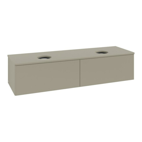 V&B Waschtischunterschrank ohne Frontstruktur, mit Beleuchtung Antao 160x50cm, WBP-farbe Lac, st. Gr m Lac