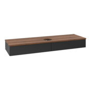 V&B Waschtischunterschrank ohne Frontstruktur, mit Beleuchtung Antao 160x50cm, WBP-farbe w. wal, bla m Lac
